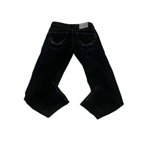 Men's VTG Ralph Lauren USA RL Flag Black Denim Jeans 30